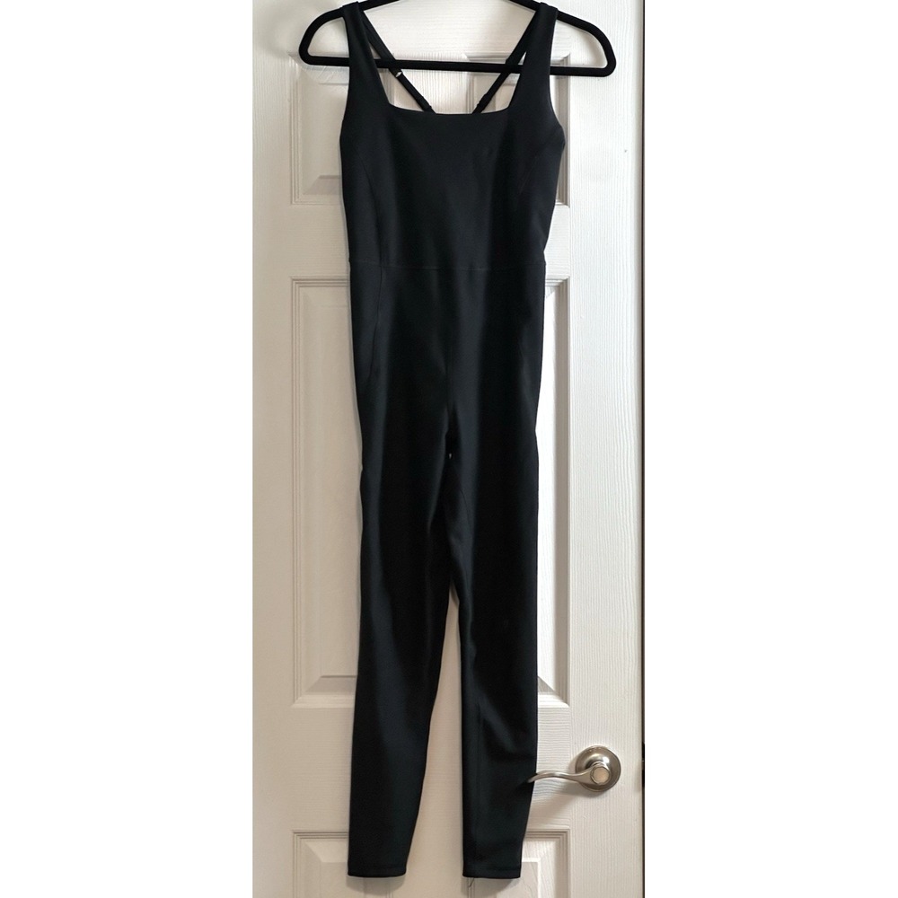 YPB SculptLUX (S) Black Active Jumpsuit Cross Back One Piece Activewear